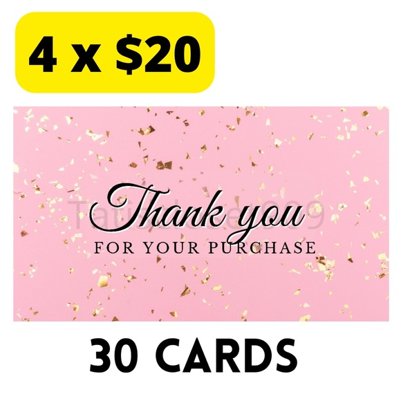 30 thank you for your purchase cards glossy size 3.5x2 - Picture 2 of 6